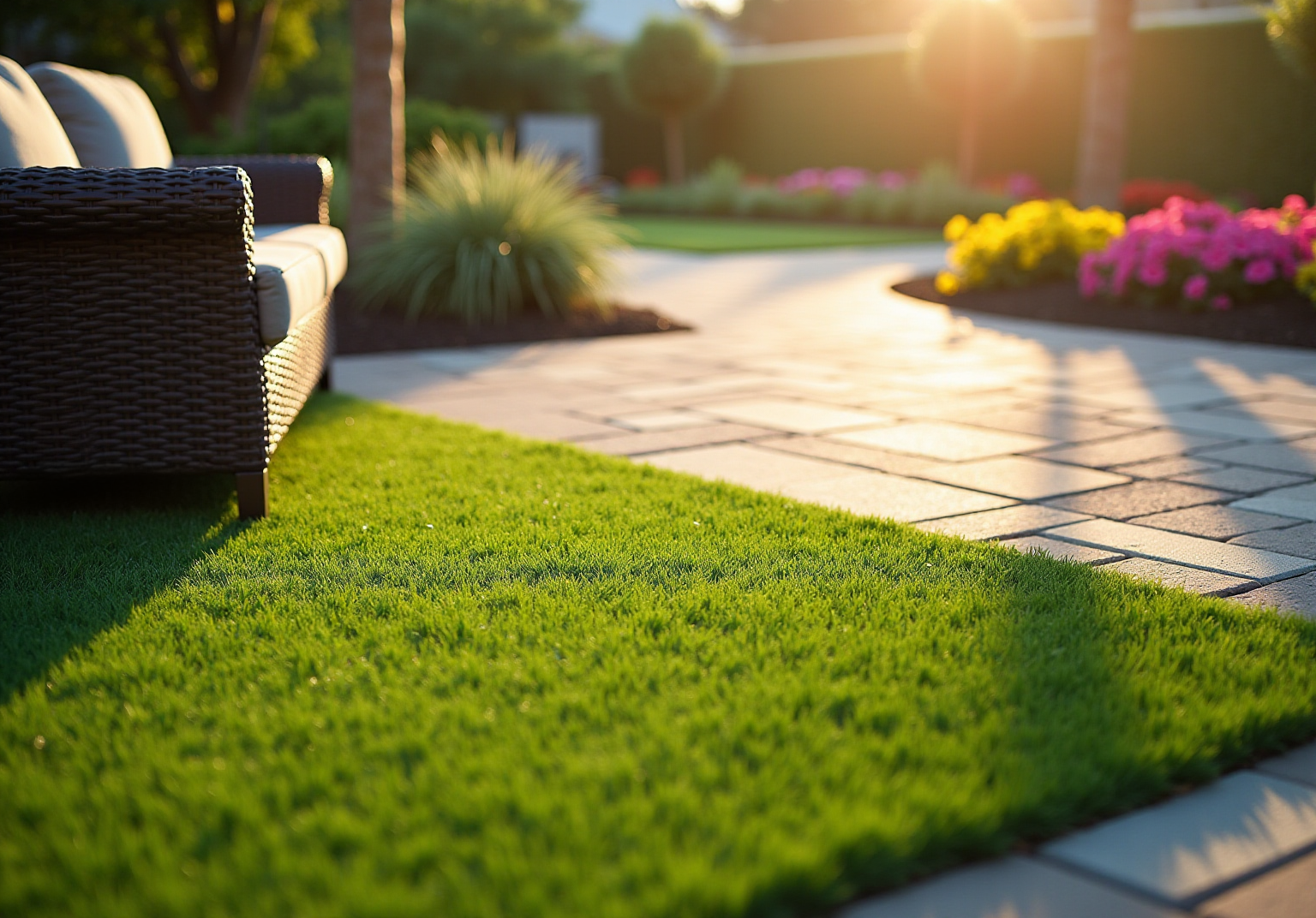 10 Creative Paver and Artificial Grass Ideas for Your Outdoor Space
