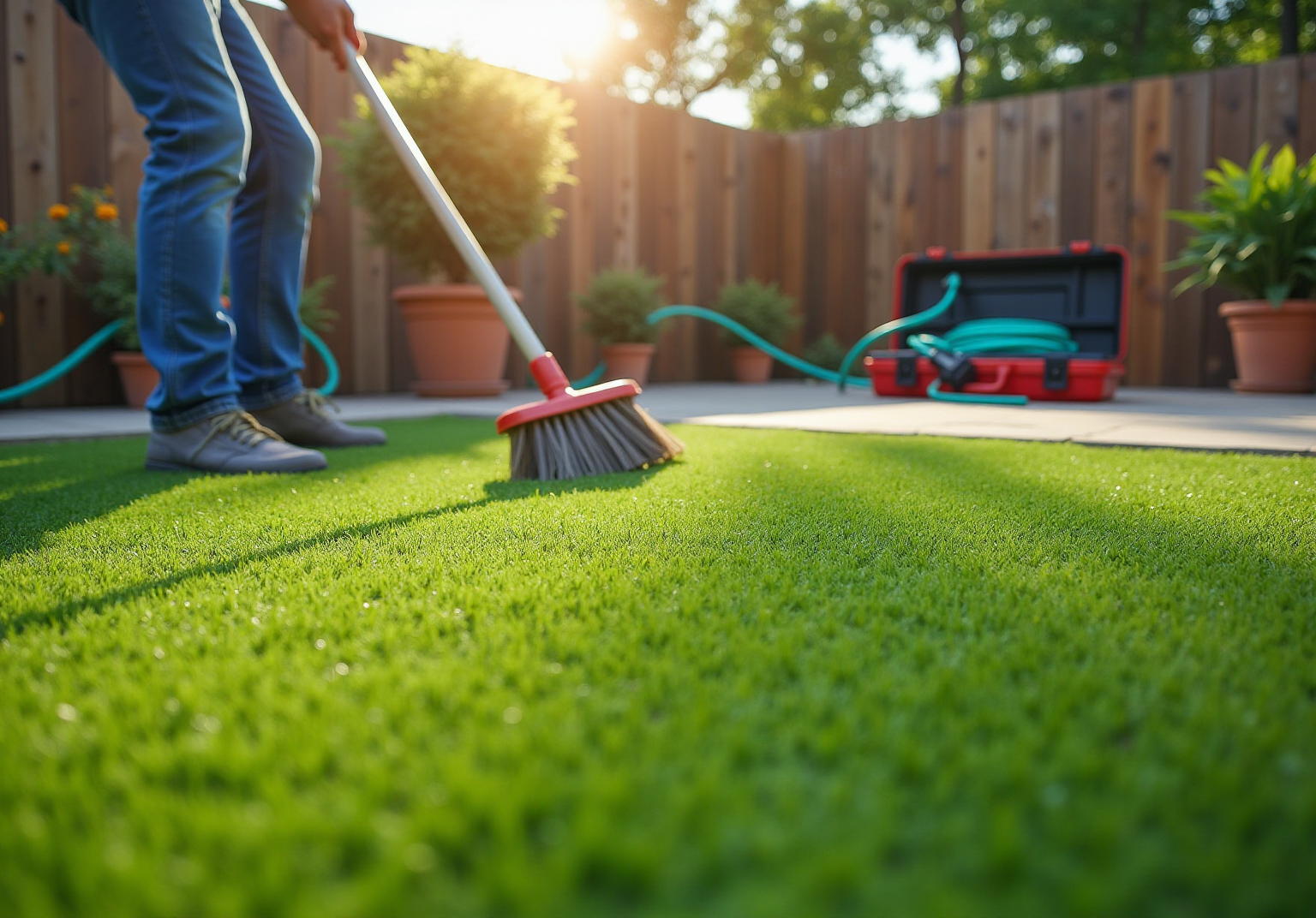 4-essential-tips-for-maintaining-your-synthetic-turf-backyard
