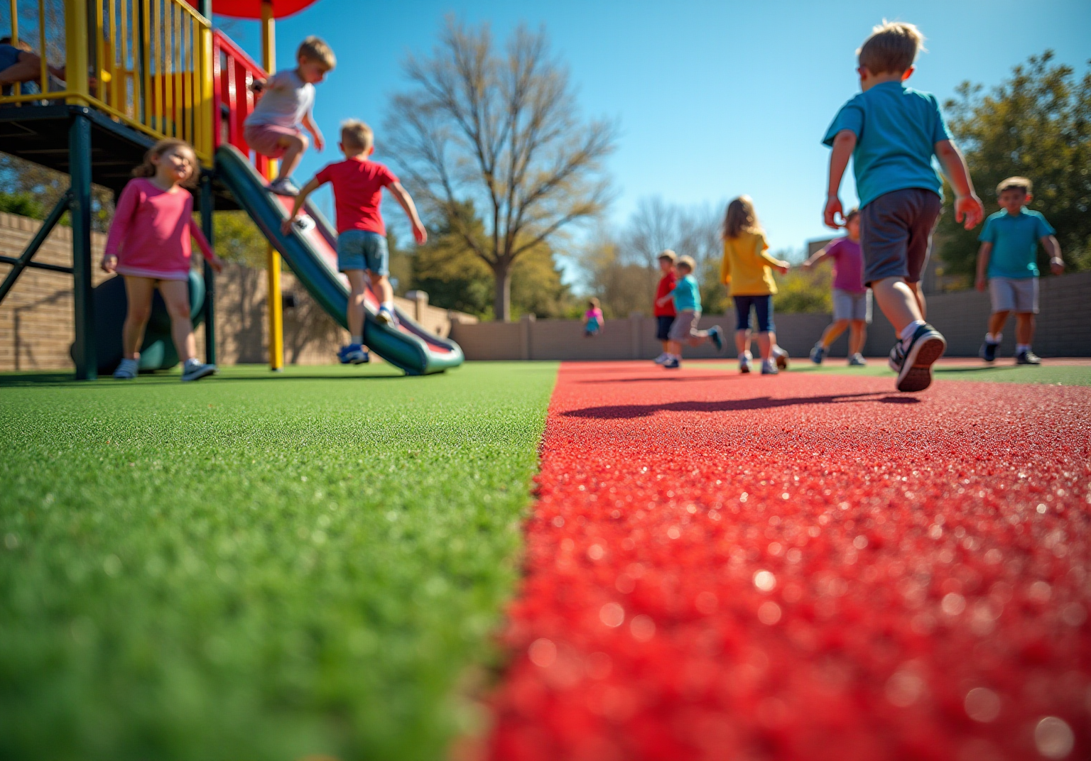 rubber-playground-turf-vs-grass-safety-cost-and-maintenance-insights