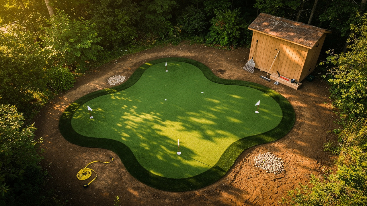 4-steps-to-install-fake-grass-for-golf-in-your-yard