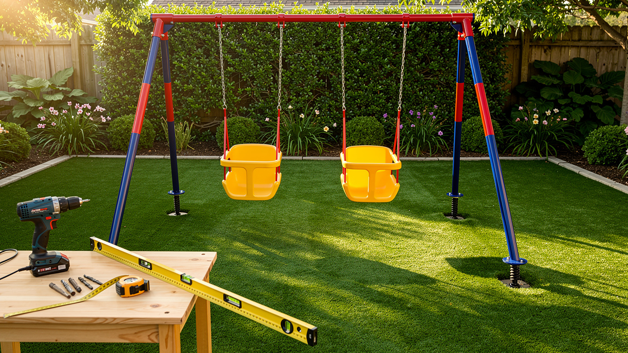 how-to-anchor-a-swing-set-on-artificial-grass-4-essential-steps